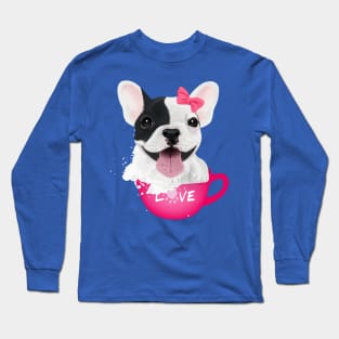 French bulldog inside cup Long Sleeve T-Shirt